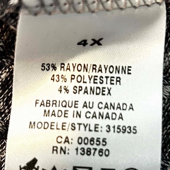 TUNIC, LONG LENGTH, PATRIOT BLUE (Medium Blue) & WHITE, SIZE 4X, MADE IN CANADA! - Picture 8 of 11